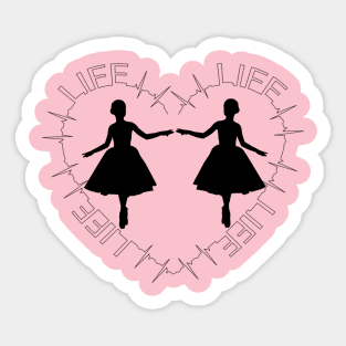 Girl Mirror Image Sticker